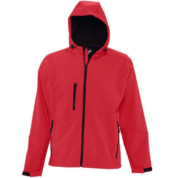 SOLS Mens Replay Soft Shell Zip up Jacket (Windproof And Water Resistant) / Pep - Picture 1 of 5